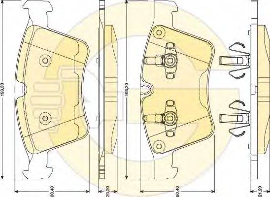 GIRLING 6117972 Комплект гальмівних колодок, дискове гальмо