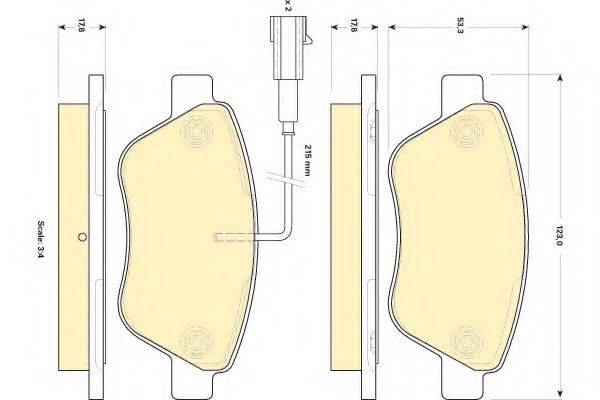 GIRLING 6118424 Комплект гальмівних колодок, дискове гальмо