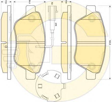 GIRLING 6118914 Комплект гальмівних колодок, дискове гальмо