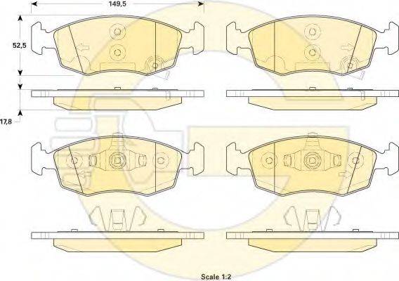 GIRLING 6119212 Комплект гальмівних колодок, дискове гальмо