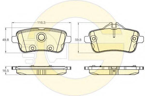 GIRLING 6119471 Комплект гальмівних колодок, дискове гальмо