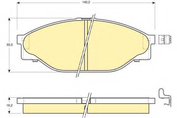 GIRLING 6131099 Комплект гальмівних колодок, дискове гальмо