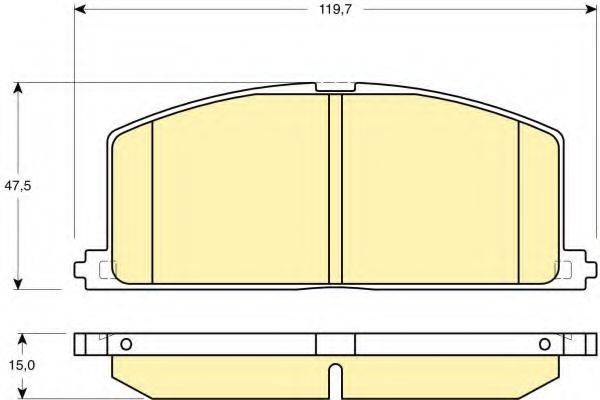 GIRLING 6131849 Комплект гальмівних колодок, дискове гальмо