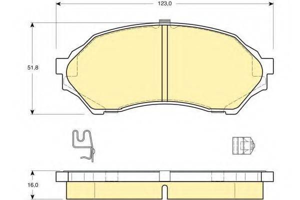 GIRLING 6131939 Комплект гальмівних колодок, дискове гальмо