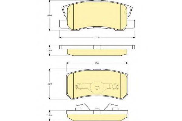 GIRLING 6132479 Комплект гальмівних колодок, дискове гальмо