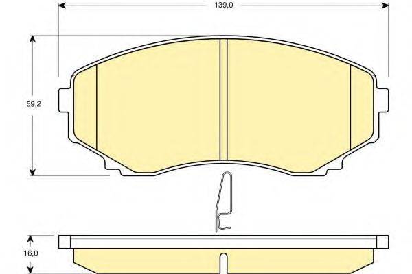 GIRLING 6132559 Комплект гальмівних колодок, дискове гальмо