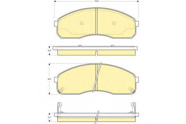 GIRLING 6132619 Комплект гальмівних колодок, дискове гальмо