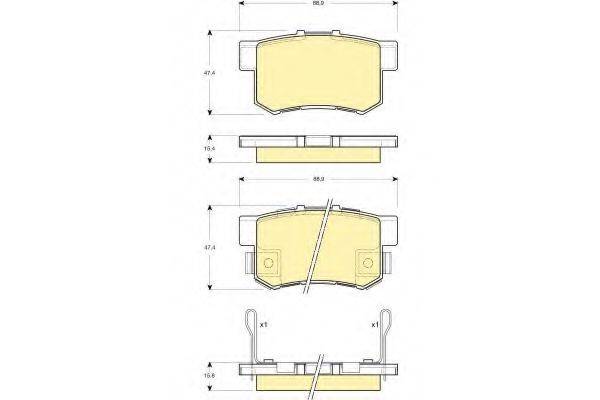 GIRLING 6132699 Комплект гальмівних колодок, дискове гальмо