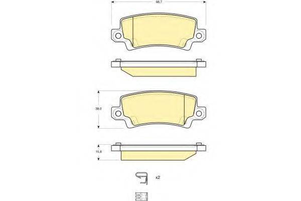 GIRLING 6132891 Комплект гальмівних колодок, дискове гальмо