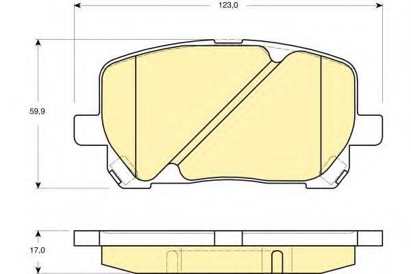 GIRLING 6133159 Комплект гальмівних колодок, дискове гальмо