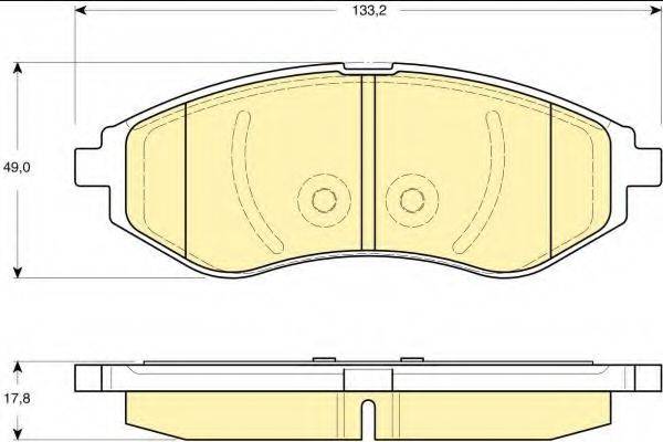 GIRLING 6133309 Комплект гальмівних колодок, дискове гальмо