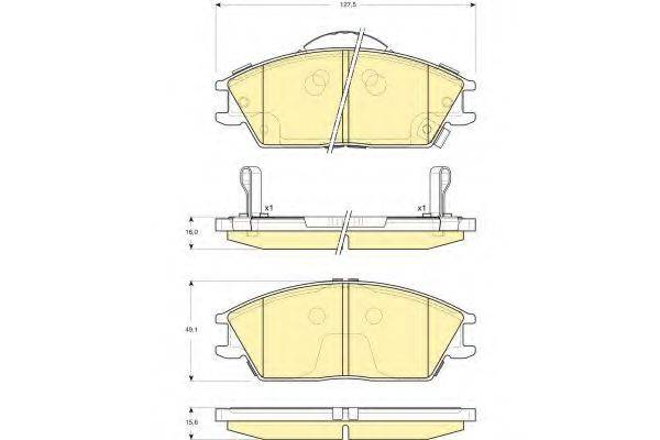 GIRLING 6133319 Комплект гальмівних колодок, дискове гальмо