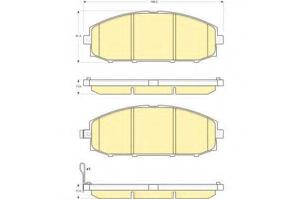 GIRLING 6133619 Комплект гальмівних колодок, дискове гальмо