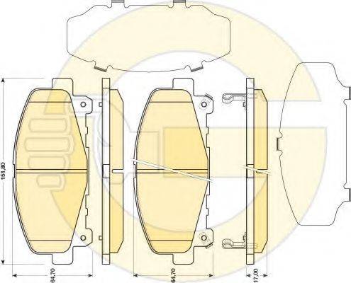 GIRLING 6134779 Комплект гальмівних колодок, дискове гальмо