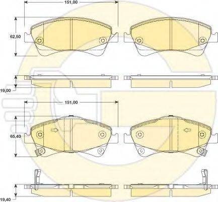 GIRLING 6134794 Комплект гальмівних колодок, дискове гальмо