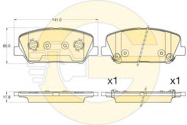 GIRLING 6135826 Комплект гальмівних колодок, дискове гальмо