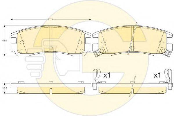 GIRLING 6140989 Комплект гальмівних колодок, дискове гальмо