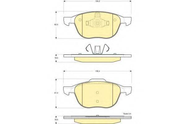 GIRLING 6411852 Комплект гальм, дисковий гальмівний механізм