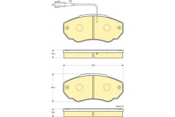 GIRLING 6411909 Комплект гальм, дисковий гальмівний механізм