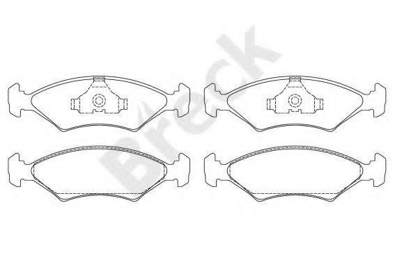BRECK 207530070100 Комплект гальмівних колодок, дискове гальмо