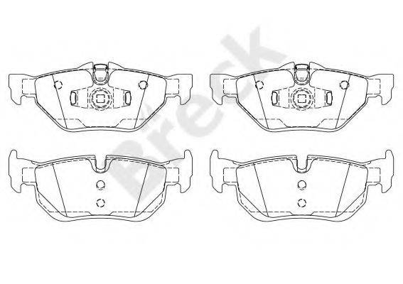 BRECK 239270070400 Комплект гальмівних колодок, дискове гальмо