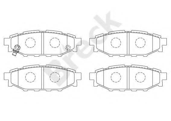 BRECK 242710070210 Комплект гальмівних колодок, дискове гальмо