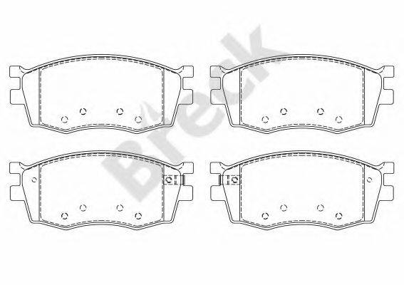 BRECK 243170070200 Комплект гальмівних колодок, дискове гальмо