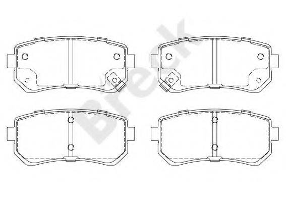 BRECK 243200070410 Комплект гальмівних колодок, дискове гальмо