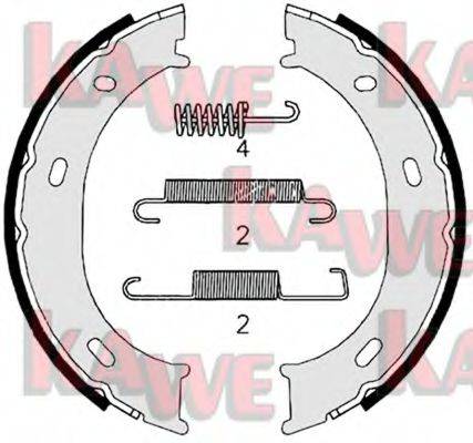 KAWE 07959 Комплект гальмівних колодок, стоянкова гальмівна система
