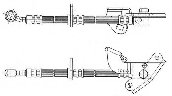 KAWE 512520 Гальмівний шланг