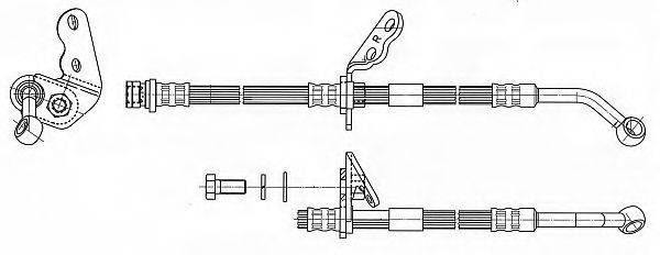 KAWE 512575 Гальмівний шланг