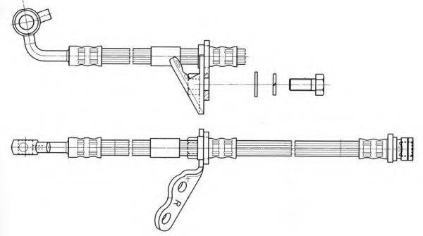 KAWE 512472 Гальмівний шланг