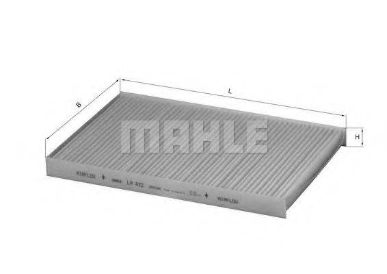 MAHLE ORIGINAL LA422 Фільтр, повітря у внутрішньому просторі