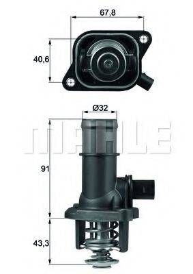 MAHLE ORIGINAL TI16105 Термостат, охолоджуюча рідина