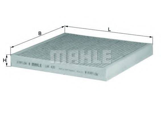 MAHLE ORIGINAL LAK430 Фільтр, повітря у внутрішньому просторі