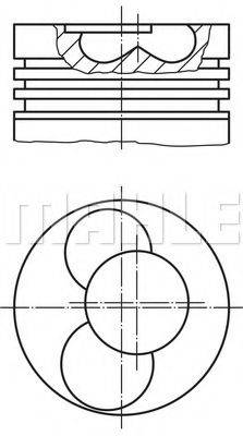 MAHLE ORIGINAL 0305400 Поршень