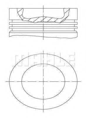 MAHLE ORIGINAL 0386500 Поршень