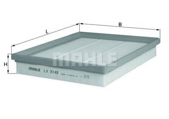 MAHLE ORIGINAL LX3149 Повітряний фільтр