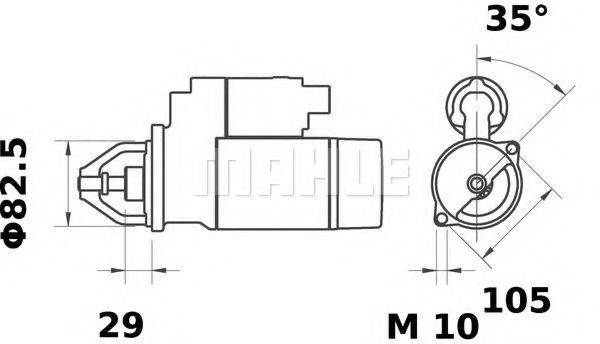 MAHLE ORIGINAL MS421 Стартер