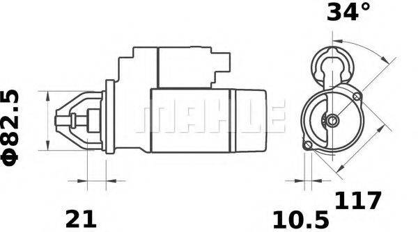 MAHLE ORIGINAL MS218 Стартер