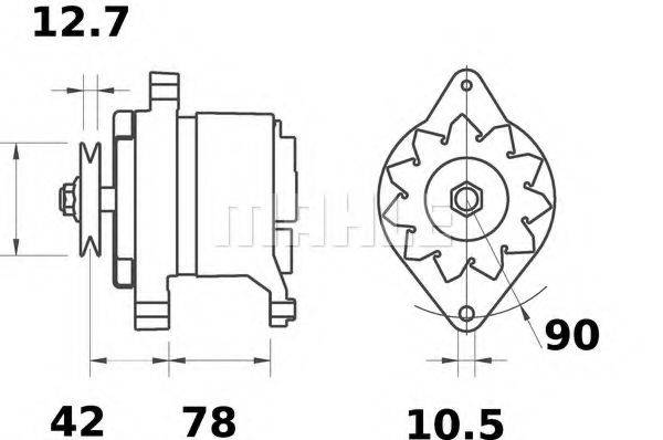 MAHLE ORIGINAL MG588 Генератор