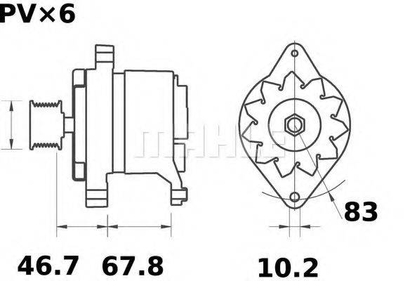 MAHLE ORIGINAL MG589 Генератор