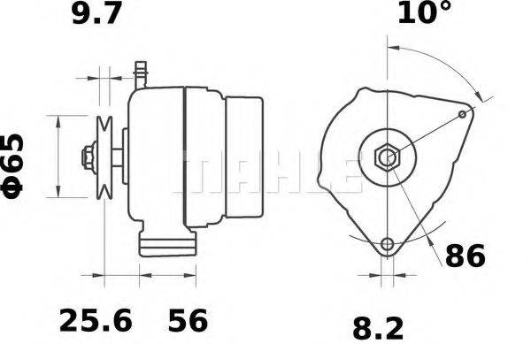 MAHLE ORIGINAL MG534 Генератор