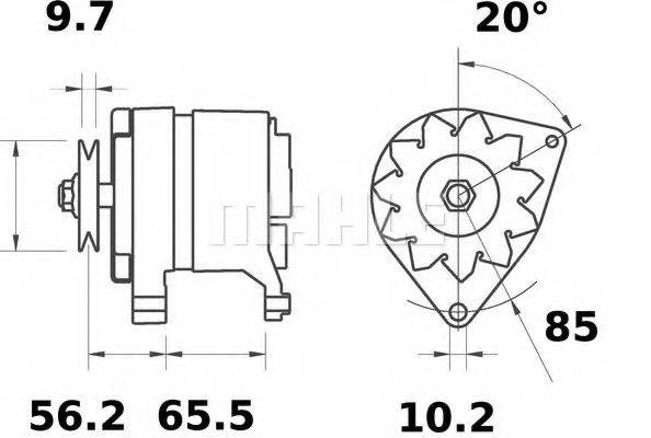 MAHLE ORIGINAL MG514 Генератор