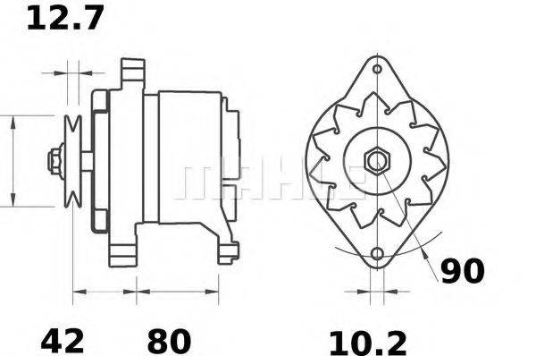 MAHLE ORIGINAL MG455 Генератор