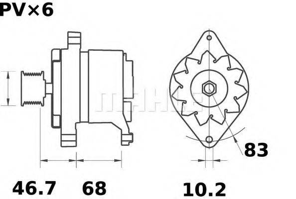 MAHLE ORIGINAL MG419 Генератор