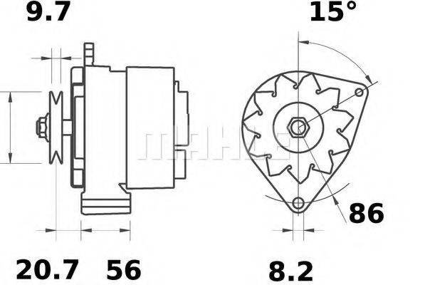 MAHLE ORIGINAL MG410 Генератор