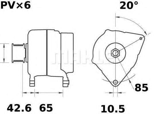 MAHLE ORIGINAL MG387 Генератор