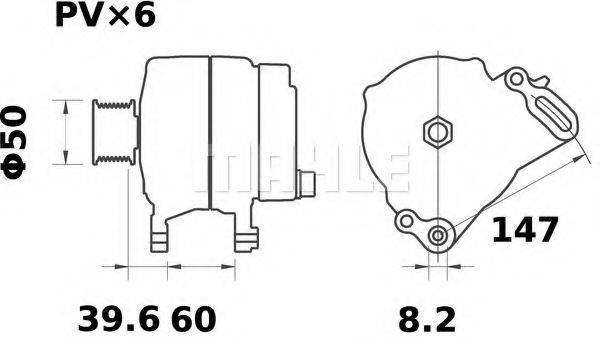 MAHLE ORIGINAL MG366 Генератор