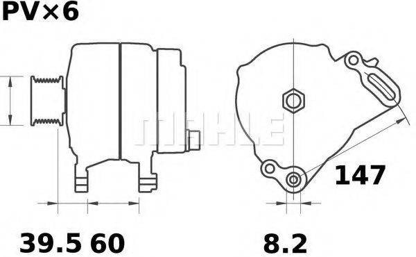 MAHLE ORIGINAL MG252 Генератор